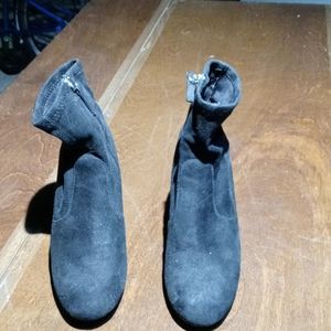 Ankle High Suede Heel Boots